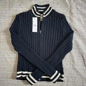 BDG Urban Outfitters navy zip-up cardigan
